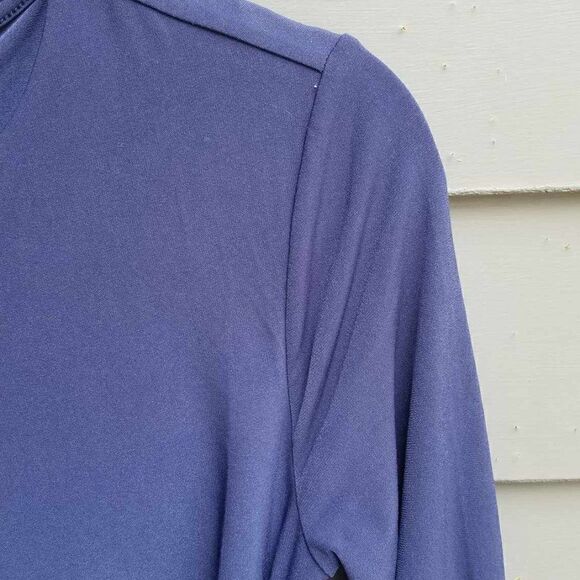 Banana Republic Factory Blue Knit Bodycon Below the Knee Dress Size Small - Picture 6 of 11